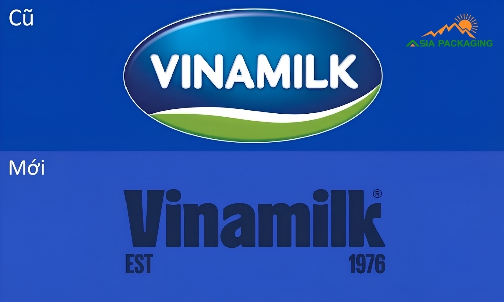 Logo mới và logo cũ của Vinamilk